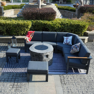 6 - Person Patio Conversation Set with Cushions
