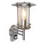 Runkle Polished Stainless Steel 33.5cm H Outdoor Wall Lantern-11183621