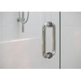Halo 48 in. x 42 in. x 78 in. 90-degree Fully Frameless Glass Hinged Shower Enclosure