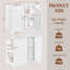 Modern Pedestal Sink Bathroom Vanity Cabinet with Adjustable Shelves and Door-2075174402
