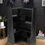 Bibliothèques extensibles avec rangement, bois aggloméré noir, tablette moderne pour la maison