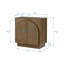 Mid-Century moderne, buffet, brun, cuisine, armoire de rangement en bois, conception à bords arrondis, finition chêne, buffet brun moderne à assemblage rapide, salon avec portes arquées et simple