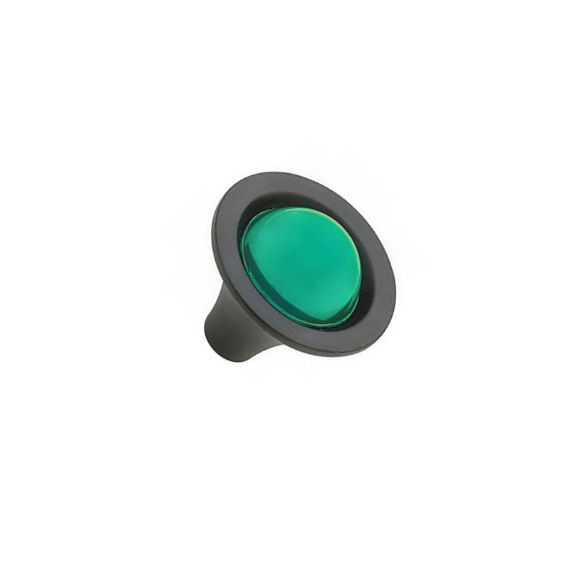 (5 Pack) 1-1/4 inch Knob, Emerald/Black