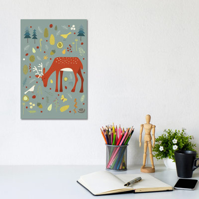 Hello Deer! by Nic Squirrell - Wrapped Canvas Gallery-Wrapped Canvas Giclée