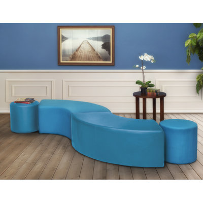 Regency Aurora Curved Vinyl Ottoman