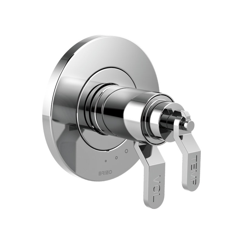 Litze® Lavatory/Bidet Diverter Trim, Chrome, Industrial Lever