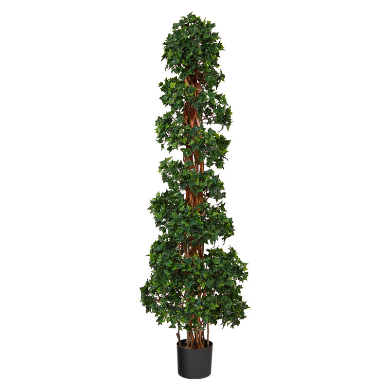 Arbre artificiel topiaire en forme de lierre anglais avec tronc naturel résistant aux rayons UV (intérieur / extérieur)