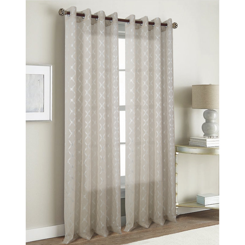 Mcardle Semi Sheer Curtain Single Panel, Taupe