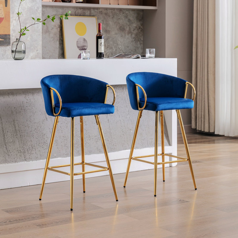 Chaise de salle à manger Rikiya, Bleu