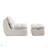 Modern Compressed Lounge Chair With Ottoman, Cozy Corduroy Recliner For Small Spaces, Living Room, Or Bedroom-408046817