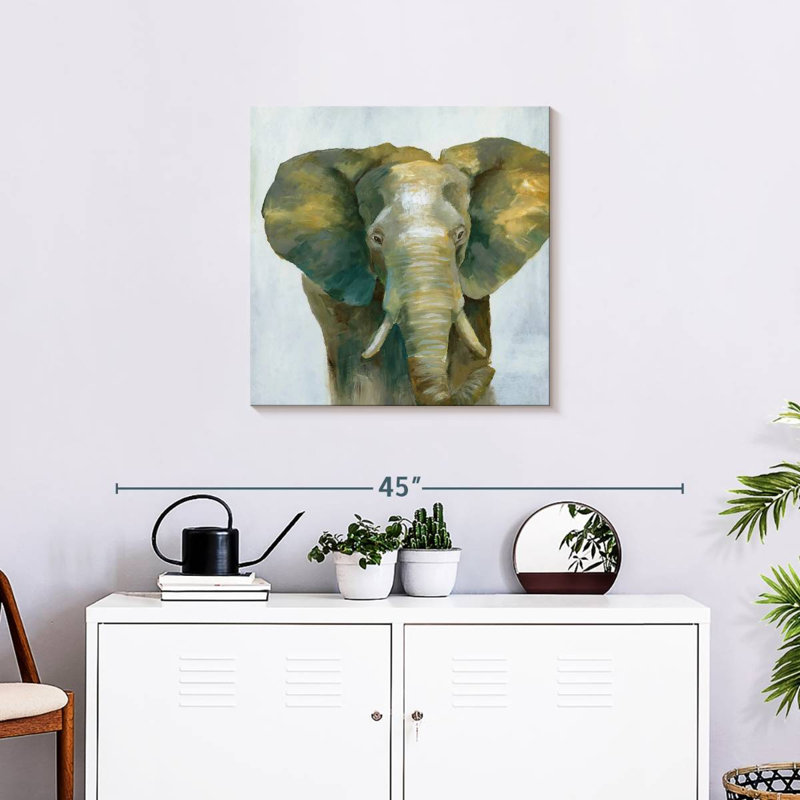 Brampt Jade Elephant, 24" H x 24" W