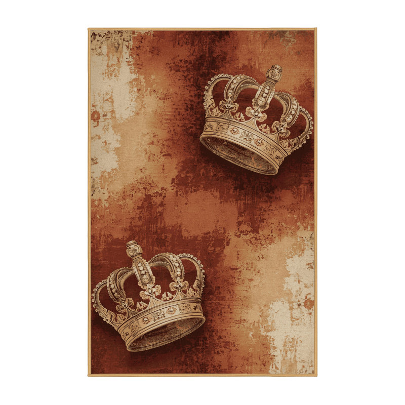 Tapis brun moelleux moelleux et moderne au look rétro rustique - reliure brun clair, 5 x 7