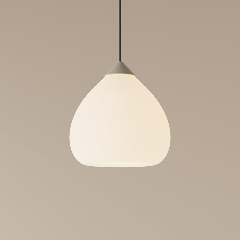 Gulp Pendant Light, 20.6" H x 9.45" W x 9.84" D, Sand, Black
