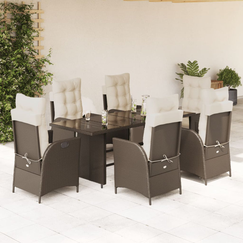 Ensemble repas avec coussins Hokku Designs, Beige, Brun, 6