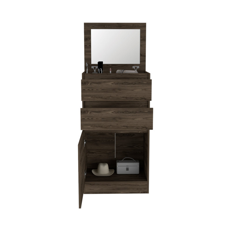 Armoire à bijoux avec tiroir Diamond, Brun