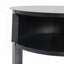 Table d'appoint ronde à 3 niveaux en métal avec armoire à porte coulissante - Noir mat-1750943543