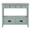 Console rétro bleue avec 4 tiroirs et une étagère, en pin massif, idéale pour la chambre, le salon ou l'entrée.