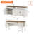 2 Piece Office Set, 56" Executive Desk & Set Of 2 Cabinets, White
