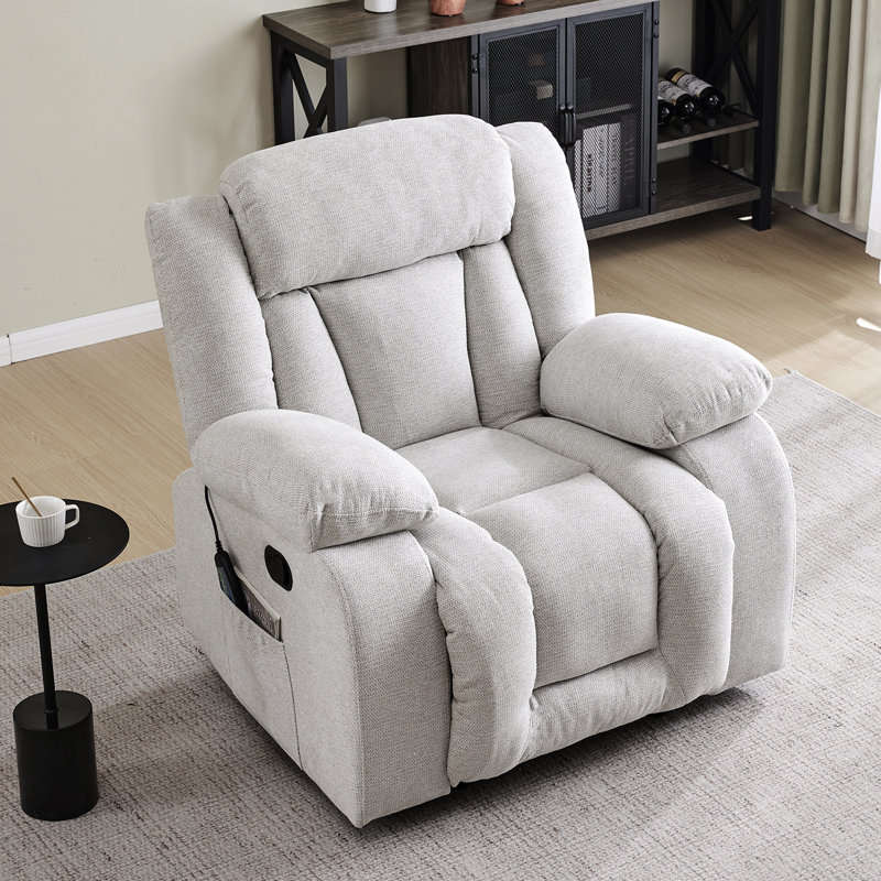 Fauteuil inclinable manuel inclinable 37,23 po, Beige clair