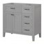 Meuble-lavabo de salle de bain sans lavabo, base d'armoire seulement, armoire de salle de bain avec tiroirs, structure solide et panneau de fibres à densité moyenne-133039579