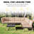 Piece Patio Sofas, Metal Modular Modern Sectional For Backyard