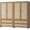 Armoire 70 po H 70,86 po en rotin d'inspiration bohémienne