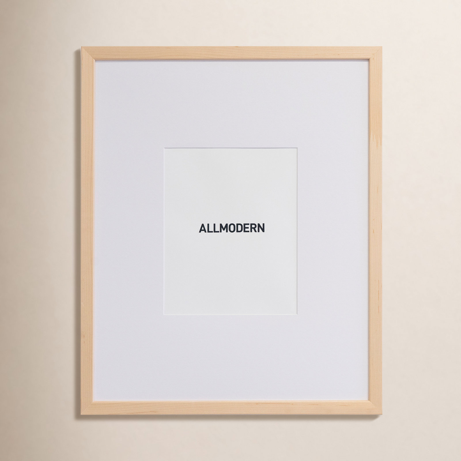 Capullo Wood Matte Picture Frame with Mat, 12" x 18", Natural, 18" x 24"
