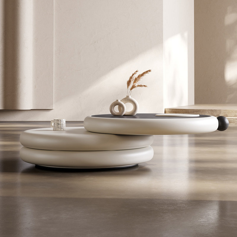 High-End Round Art Creativity Swivel Coffee Table