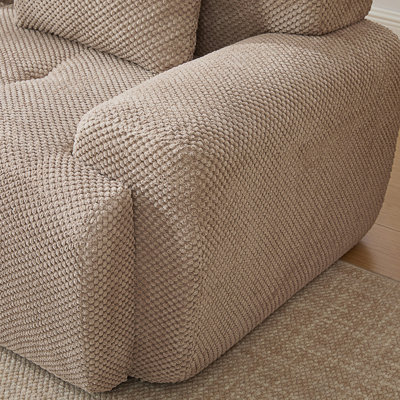 Modern Modular Sofa Loveseat, 2 Seater Tufted Comfy Cloud with 2 Pillows, Boneless Conversion Sofa