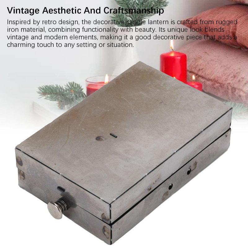 Lanterne pliante de poche, portable et multifonctionnelle, avec support en fer pour le camping en plein air