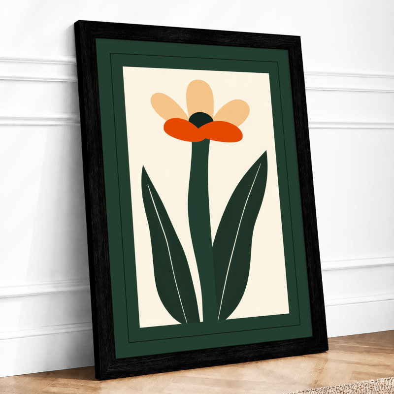 Bloom Mid-Century - Framed Print, A3 - 42.0 x 29.7 cm, Black