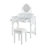 Compact Makeup Vanity Table With Reversible Mirror, Dressing Table Set With Stool, Space-Saving Beauty Station For Small Places