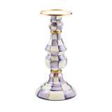 Violet Check Pillar Candlestick