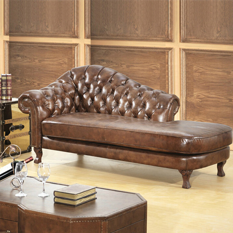 Chaise longue paresseuse rétro décontractée et élégante, Orienté à gauche (vu de face)
