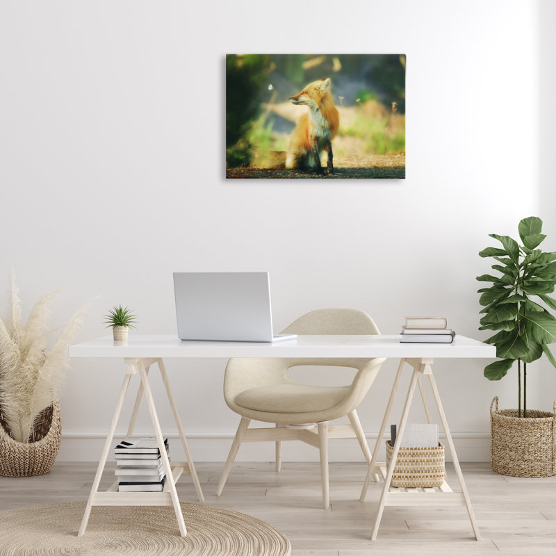 «Fox Kit & Butterfly» par Carrie Ann Grippo-Pike, H 20 po x l 30 po