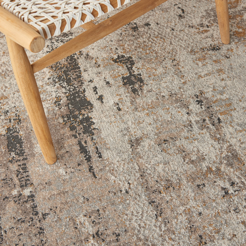 Arleht Abstract Gray Area Rug, Runner 2'2" x 7'6"