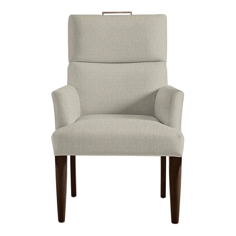 Thom Filicia Home Fabric Tight Back Arm Chair, Casa Blanca, Ian Smoke