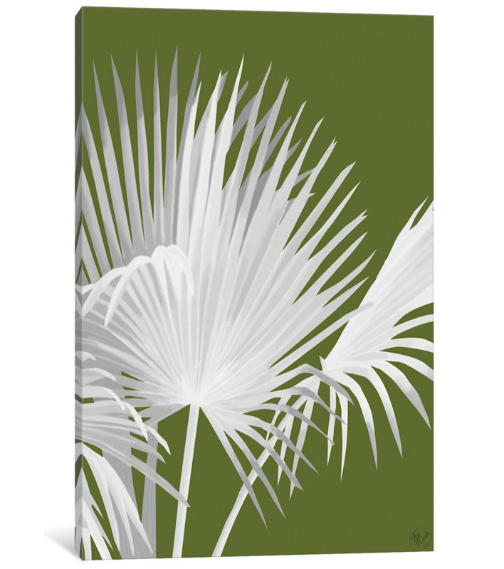 «Fan Palm IV», impression sur toile, H 26 po x l 18 po x P 1,5 po, Toile tendue, Pas de tapis