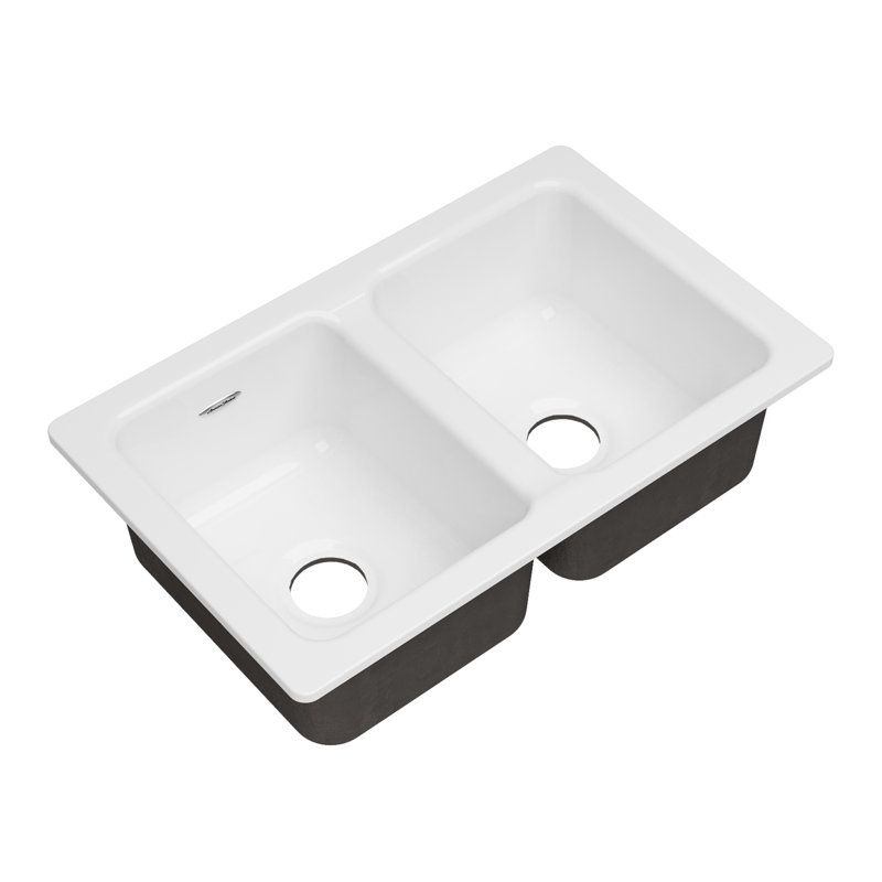 Évier de cuisine à double cuve encastrable L 30 po x l 19 po Delancey