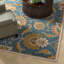 Tapis floral en coton touffeté à la main Heritage en bleu / jaune-93744036