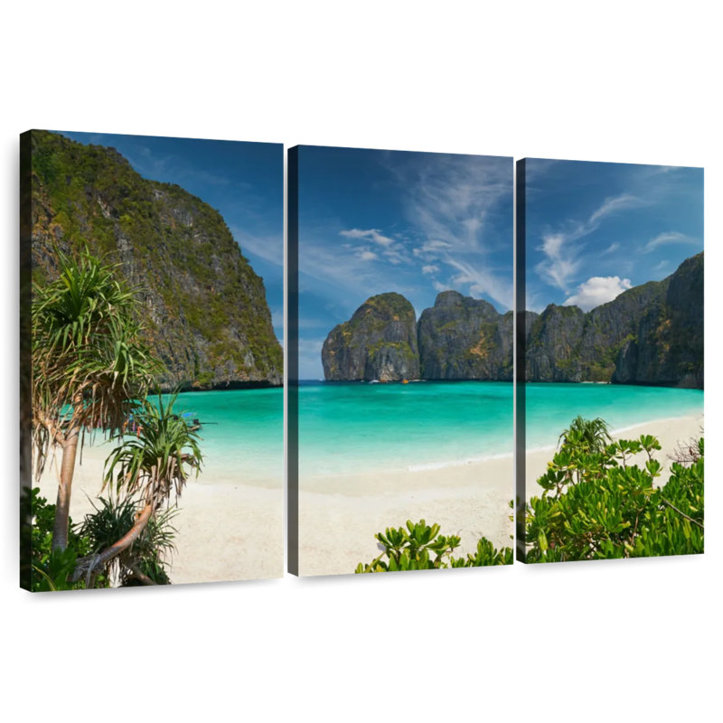 Plage de l'île Gillard Phi Phi, H 24 po x l 38 po