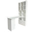 Bureau d'ordinateur de coin en L pour bureau à domicile ou bureau d'étude (tabourets non inclus)