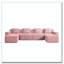 Canapé modulaire 4 places en forme de U sans os, canapé modulaire Cloud avec assise profonde, canapé modulaire moderne 4 places avec coussins décoratifs et 2 repose-pieds mobiles-486286071