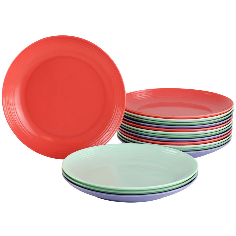 Ensemble d'assiettes à dessert 8,5 po en mélamine de 8,5 po Gibson Home Zelly