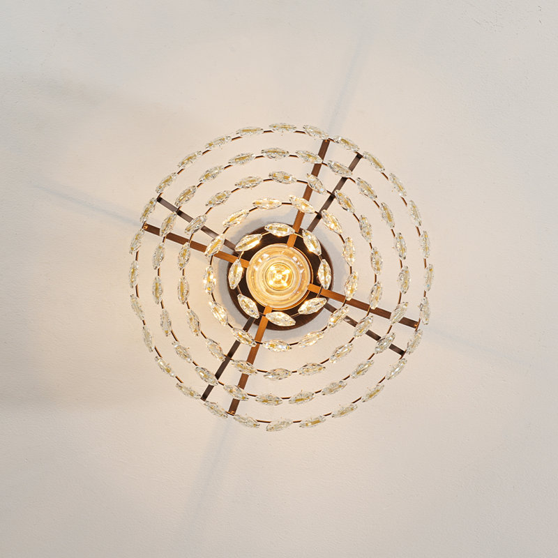 Teardrop Crystal Semi Flush Mount 