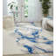 Tapis abstrait ivoire / bleu Fusaro-27814330