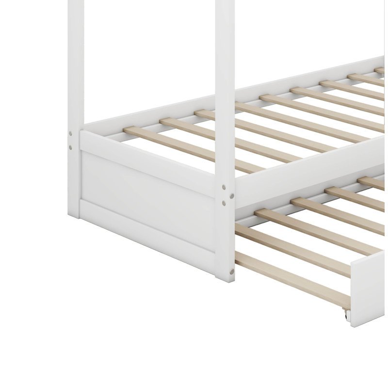 Myalyn Twin House Beds with Trundle by Latitude Run®