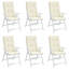 Ensemble de 6 coussins de patio à dossier haut en polyester 47,2 x 19,7 po Highback-2133728363