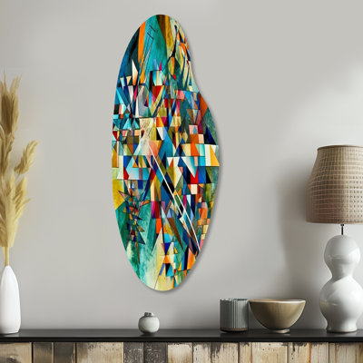 Cidney - art mural asymétrique moderne en métal à forme incurvée