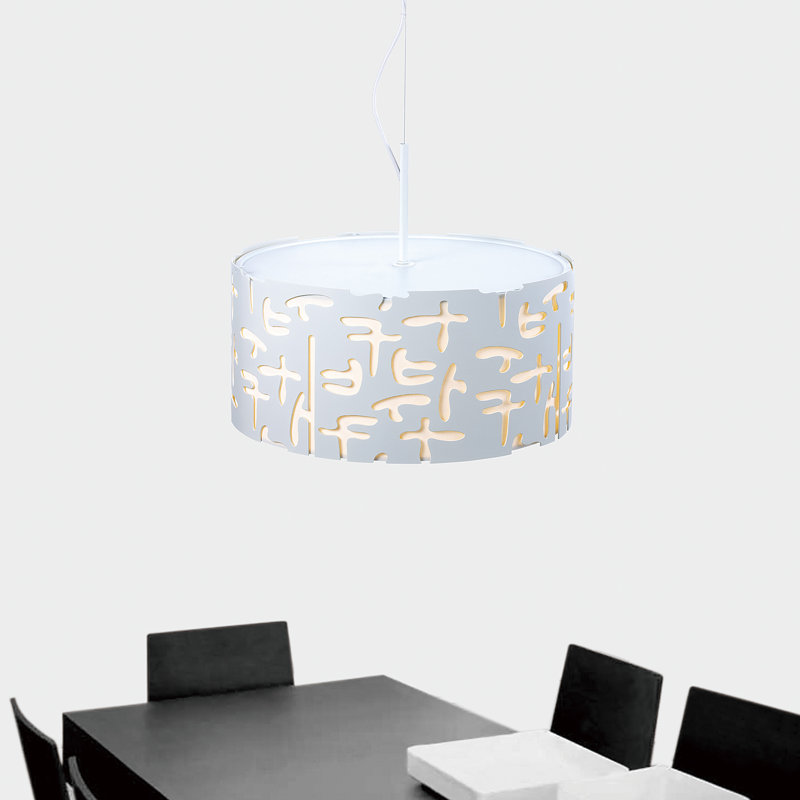 Luminaire suspendu tambour 1 lumière DEL Aquista